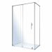 TEO душова кабіна 117,5 * 87,5 * 200см (скло + двері), розсувні, хром, скло прозоре 8мм