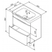 Тумба с раковиной напольная, 65 см AM.PM M80-FSX0652V-WC0652-38 Like