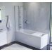 Душова шторка на ванну 80х140 см, розстібна з нерухомою стінкою AM.PM WU90BS-D3W5-140CT Gem