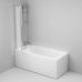 Душова шторка на ванну 80х140 см, розстібна з нерухомою стінкою AM.PM WU90BS-D3W5-140CT Gem