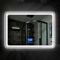Зеркало DUSEL DE-M3051 75x100CM Увеличительная линза + сенсорное включение + подогрев+ часы / температура