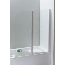 Шторка на ванну Eger 120*138, профиль белый, стекло прозрачное 5 мм