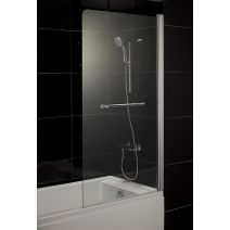 Шторка на ванну Eger 80*150 левая/правая, профиль хром, стекло прозрачное 5 мм