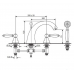 Смеситель на борт ванны Emmevi Deco ceramica на 4 отверстия, хром