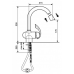 Змішувач для кухні з висувним виливом Emmevi Ramses, одноважільний SC72066