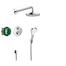 Душевой набор Hansgrohe ShowerSet Croma Select S/Ecostat S (верхний, ручной душ, ibox, термостат)