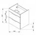 Комплект меблів 55 см. Jika Cube (умивальник + шафка), білий