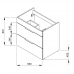 Комплект меблів 65 см. Jika Cube (умивальник + шафка), темний дуб