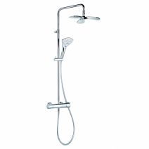 Душевая система Kludi Fizz Dual Shower System 1233 верхний и ручной душ, хром 6709605-00