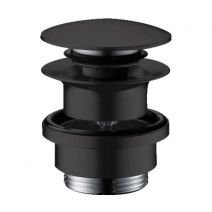 Донный клапан для умывальника Hansgrohe с переливом push-open, черный матовый (50100670)