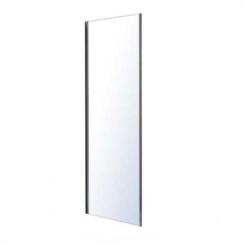 Стенка боковая LEXO 80 см. для комплектации с дверью, прозрачное стекло 6мм, хром