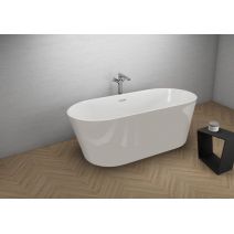 Окремостояча ванна Polimat UZO сіра, 160 x 80 см