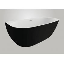 Отдельностоящая ванна Polimat RISA черная матовая, 160 x 80 см