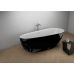 Окремостояча ванна Polimat SHILA чорна глянсова, 170 x 85 см