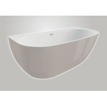 Окремостояча ванна Polimat RISA сіра, 160 x 80 см