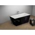 Окремостояча ванна Polimat LEA чорна глянсова, 170 x 80 см