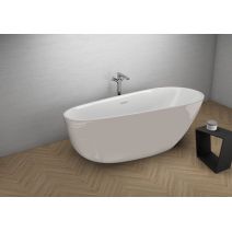 Окремостояча ванна Polimat SHILA сіра, 170 x 85 см