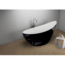 Окремостояча ванна Polimat ZOE чорний глянець, 180 x 80 см