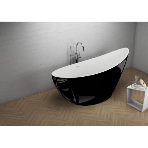 Отдельностоящая ванна Polimat ZOE черный глянец, 180 x 80 см