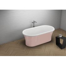 Отдельностоящая ванна Polimat AMONA NEW розовая, 150 x 75 см