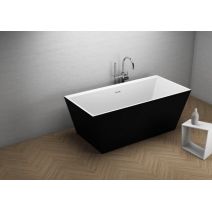 Окремостояча ванна Polimat LEA чорна матова, 170 x 80 см
