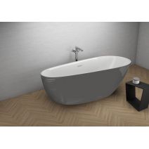 Окремостояча ванна Polimat SHILA графіт, 170 x 85 см