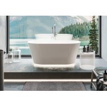 Композитная ванна Polimat IDA белая с подсветкой, 150 x 75 см