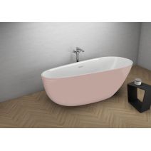 Окремостояча ванна Polimat SHILA рожева, 170 x 85 см