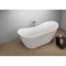 Окремостояча ванна Polimat ABI сіра 180 x 80 см