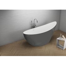 Окремостояча ванна Polimat ZOE графіт, 180 x 80 см