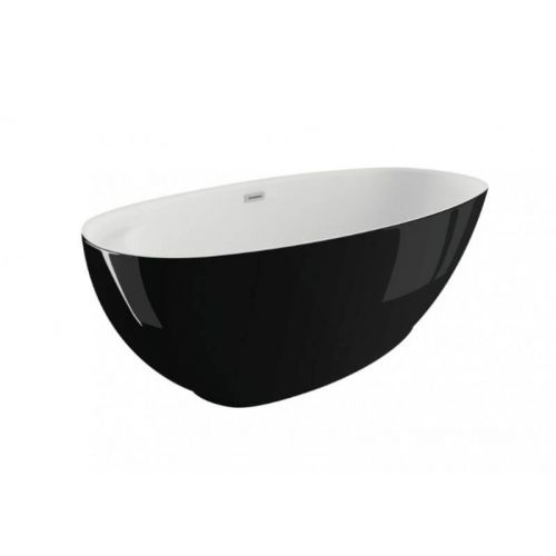 Отдельностоящая ванна Polimat KIVI черная глянцевая, 165 x 75 см
