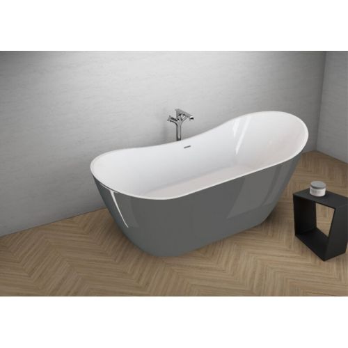 Отдельностоящая ванна Polimat ABI графит 180 x 80 см