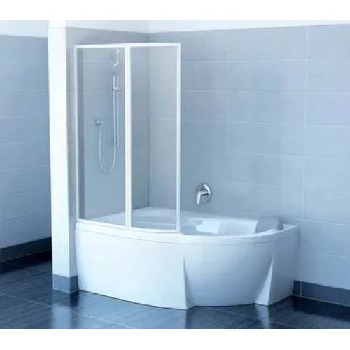Штора для ванни Ravak VSK2 ROSA 160 L / R Білий TRANSPARENT