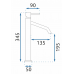 Змішувач для раковини (умивальника) REA LEVEL GOLD золотий високий