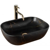 Умивальник (раковина) REA BELINDA BLACK MARBLE MAT накладний матовий