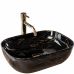 Умывальник (раковина) REA BELINDA BLACK MARBLE SHINY накладной