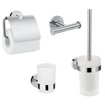 Набір аксесуарів Hansgrohe Logis: гачок подвійний, тримач туалетного паперу, склянка, туалетна щітка