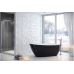 Ванна Excellent Comfort 175 * 78 см, чорно-біла, з сифоном
