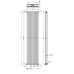 Дизайнерские радиаторы Praktikum 2 H-1800 mm, L-275 mm Betatherm с нижним подключением