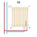 Радиатор дизайнерский Quantum 2 H-500 мм, L-1005 мм Betatherm, нижнее подключение