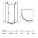K90RC-1 Душевая кабина KVADRO полукруглая 900x900x1950 мм стекло прозрачное