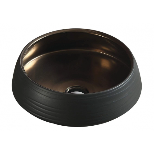 Умивальник (раковина) MEXEN ARIANA BLACK MATT GOLD накладний