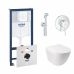 Комплект інсталяція Grohe Rapid SL 38722001 + унітаз з сидінням Qtap Jay QT07335176W + набір для гігієнічного душу