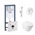 Комплект інсталяція Grohe Rapid SL 38721001 + унітаз з сидінням Qtap Swan QT16335178W + набір для гігієнічного душу