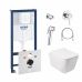 Комплект инсталляция Grohe Rapid SL 38722001 + унитаз с сиденьем Qtap Crow QT05335170W + набор для гигиенического душа