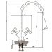 Смеситель для кухни Romzha Mitika нерж./сталь двухвентильный 9646