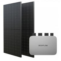 Комплект EcoFlow PowerStream - мікроінвертор 600W та сонячні панелі 2х400