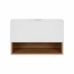 Тумба подвесная Qtap Robin 800х476х437 White/Whitish oak со столешницей QT1379TPН8001WWO