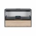 Тумба подвесная Qtap Robin 800х476х437 Graphite/Whitish oak со столешницей QT1379TPН8002GWO