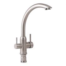 Lidz Aria 020F2 Змішувач для кухні з підключенням для питної води (k35) Nickel (12 32)